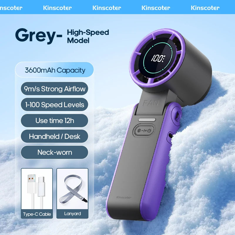 Rechargeable Electric Turbo Hand Fan