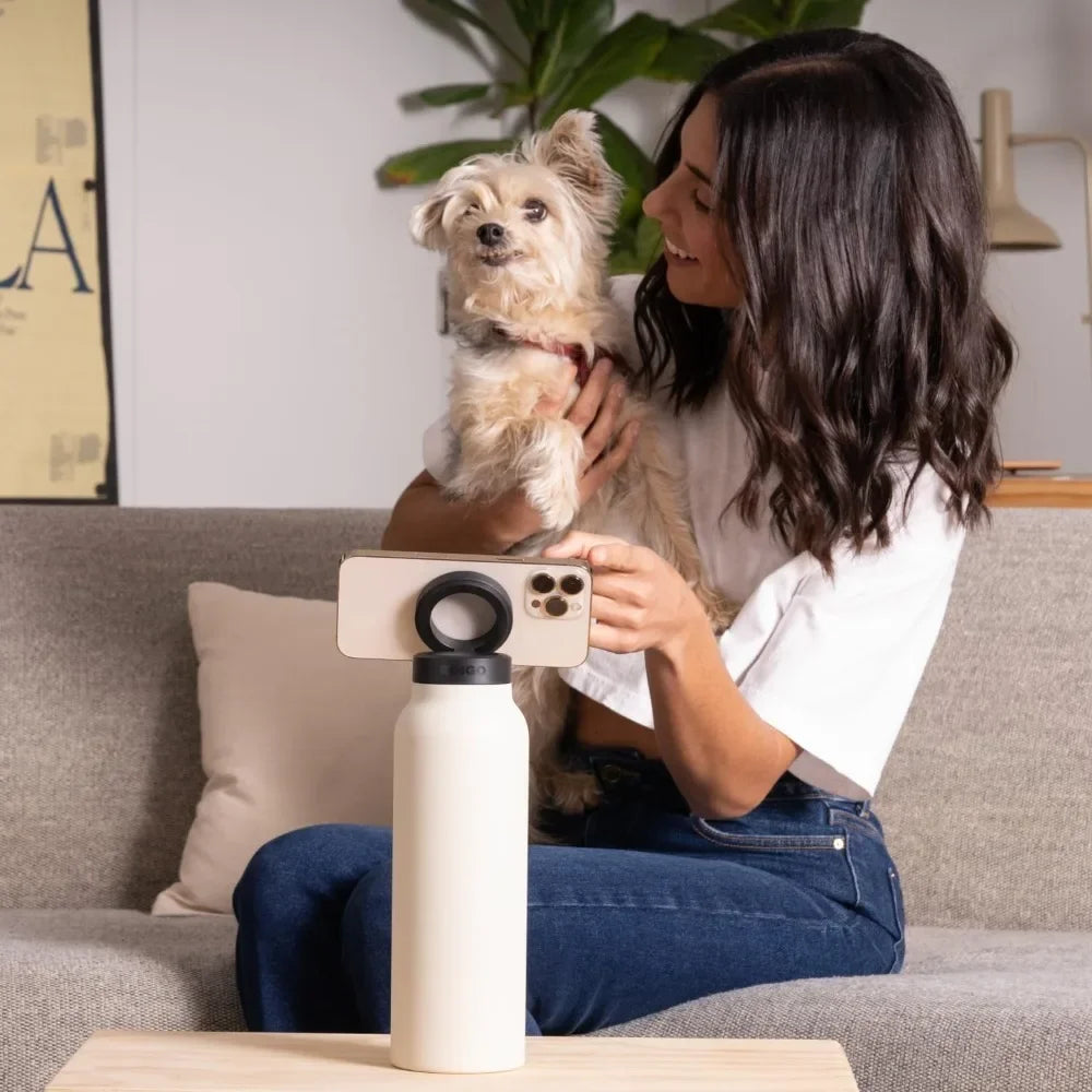 NAISKA HydraGrip™ 800ML Stainless Steel Bottle with Magnetic Phone Tripod