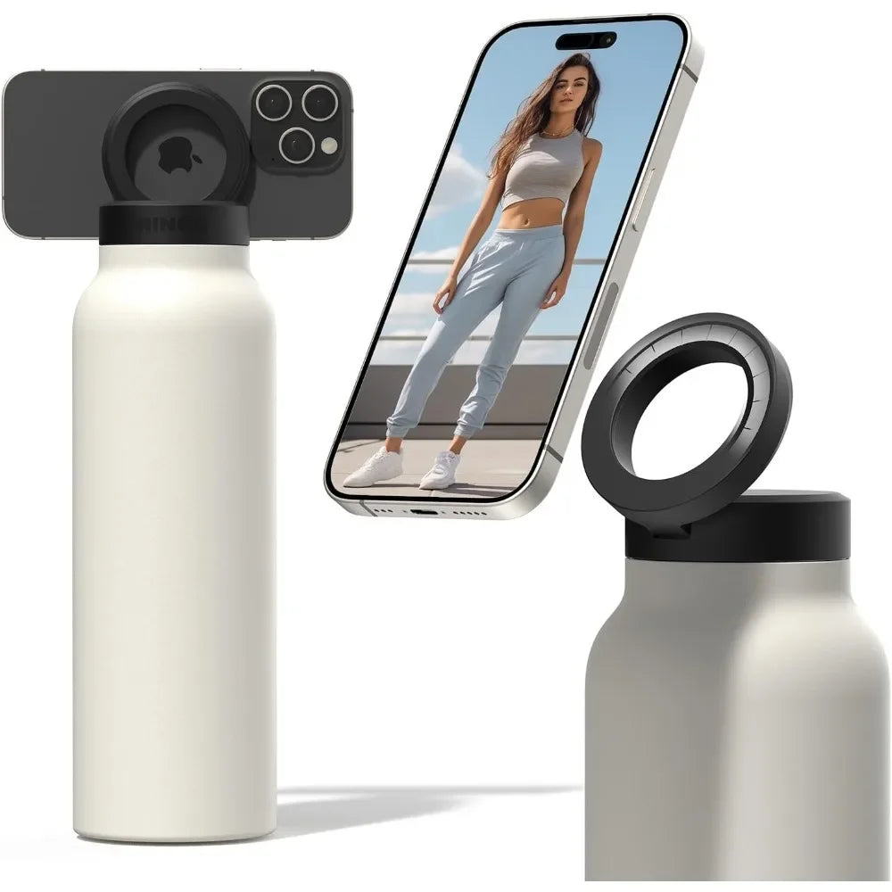 NAISKA HydraGrip™ 800ML Stainless Steel Bottle with Magnetic Phone Tripod