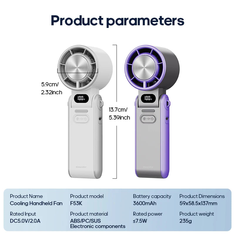 Rechargeable Electric Turbo Hand Fan