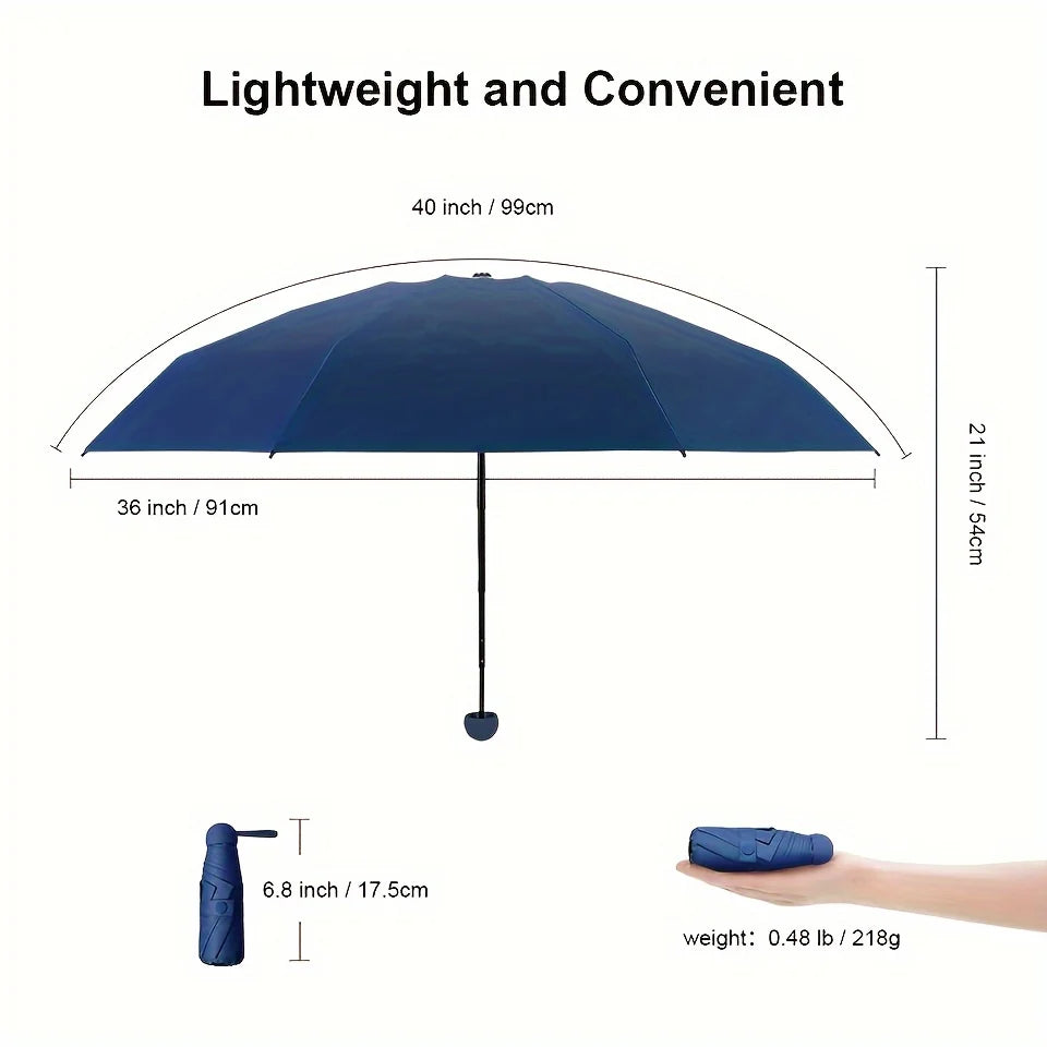 Portable Anti-Uv Mini Umbrella For Sunny And Rainy Days