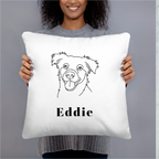 Custom Pet Line-Art Pillow