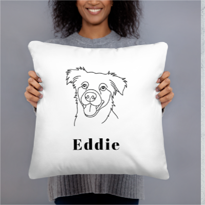 Custom Pet Line-Art Pillow